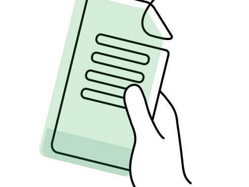 Hand and voting card article illustration